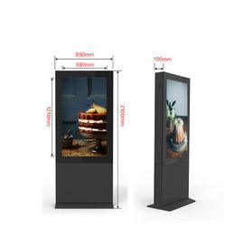 Boden, der Art 49 Zoll-Digital-Kiosk-Anzeigen-Androids Wifi im Freien steht