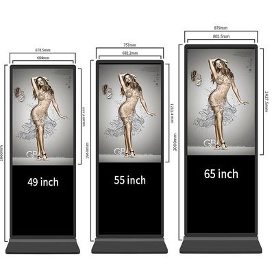 Android kapazitives Tablet LCD der 43 Zoll-Boden-Stellungs-digitalen Beschilderung