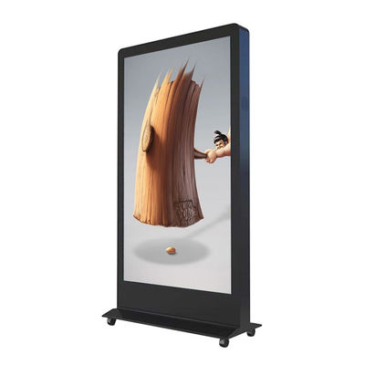 Anzeigen-Kiosk der Gesichtserkennungs-Kamera LCD-Werbungs-digitalen Beschilderung mit Rädern