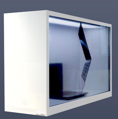 Ganz eigenhändig geschrieber Kühlschrank 3d Oled, der intelligenten transparenten Bleischirm-Schaukasten verstärkt