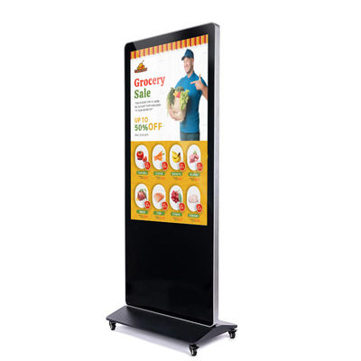 Werbungs-Kiosk-Boden-Stellung digitaler Beschilderung Touch Screen LCD bewegliche