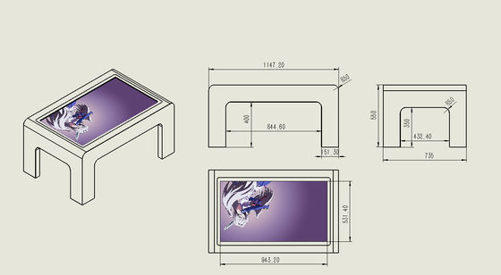 Couchtisch-Infrarottouch Screen wechselwirkende wasserdichte digitale Beschilderung