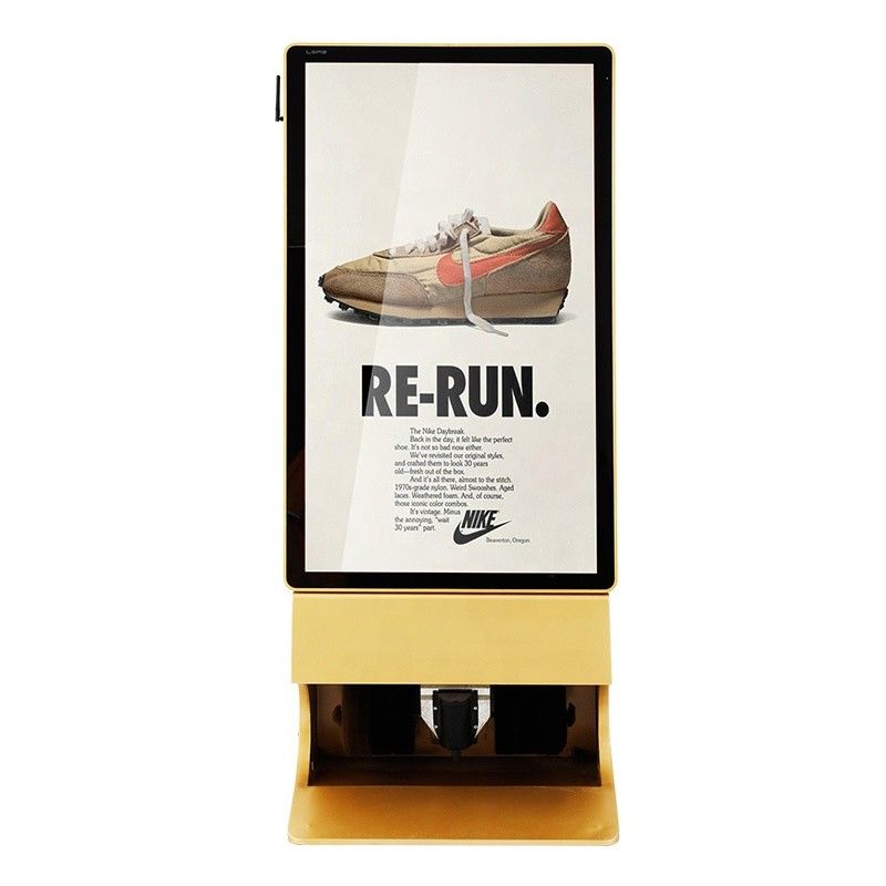 Kiosk-Anschlagtafel Touch Screen der digitalen Beschilderung mit Schuhen annoncierend, glänzen Sie Funktion
